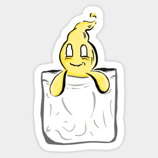 Shelly The Ghost Riding in Your Pocket Sticker